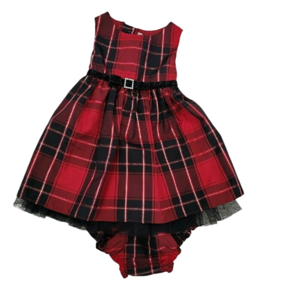 Red plaid holiday / Christmas dress